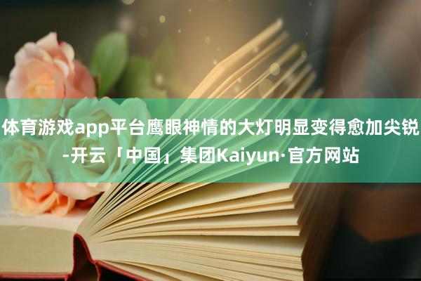 体育游戏app平台鹰眼神情的大灯明显变得愈加尖锐-开云「中国」集团Kaiyun·官方网站