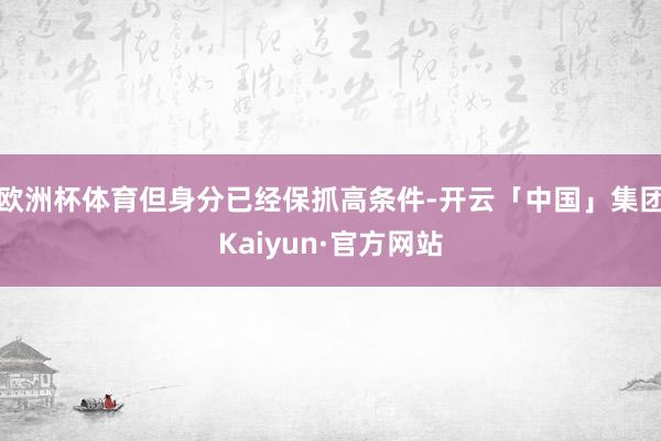 欧洲杯体育但身分已经保抓高条件-开云「中国」集团Kaiyun·官方网站
