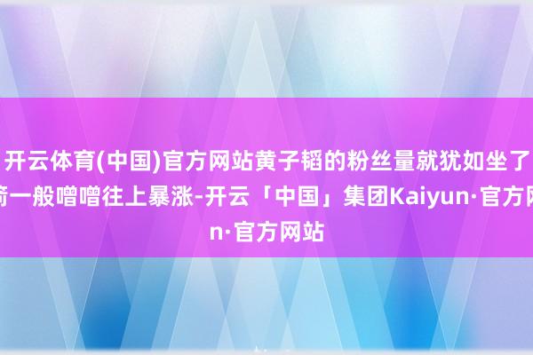 开云体育(中国)官方网站黄子韬的粉丝量就犹如坐了火箭一般噌噌往上暴涨-开云「中国」集团Kaiyun·官方网站
