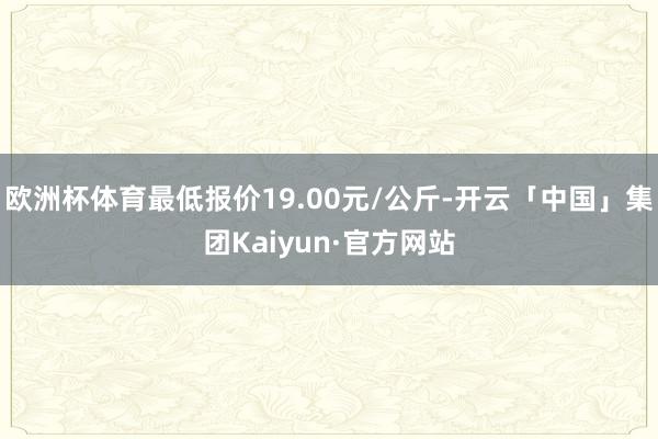 欧洲杯体育最低报价19.00元/公斤-开云「中国」集团Kaiyun·官方网站
