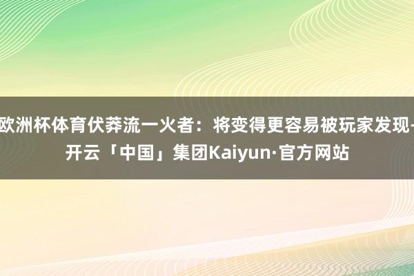 欧洲杯体育伏莽流一火者：将变得更容易被玩家发现-开云「中国」集团Kaiyun·官方网站