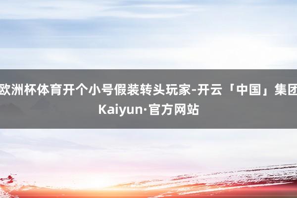 欧洲杯体育开个小号假装转头玩家-开云「中国」集团Kaiyun·官方网站
