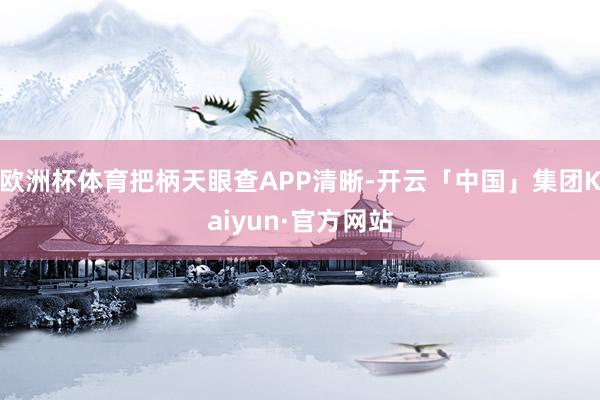 欧洲杯体育把柄天眼查APP清晰-开云「中国」集团Kaiyun·官方网站