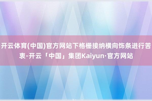 开云体育(中国)官方网站下格栅接纳横向饰条进行苦衷-开云「中国」集团Kaiyun·官方网站