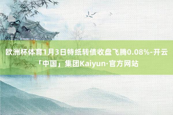 欧洲杯体育1月3日特纸转债收盘飞腾0.08%-开云「中国」集团Kaiyun·官方网站