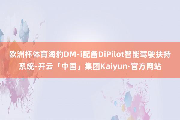 欧洲杯体育海豹DM-i配备DiPilot智能驾驶扶持系统-开云「中国」集团Kaiyun·官方网站