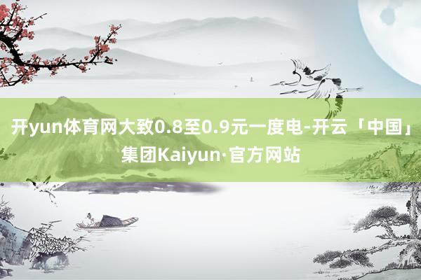 开yun体育网大致0.8至0.9元一度电-开云「中国」集团Kaiyun·官方网站