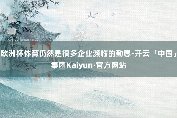 欧洲杯体育仍然是很多企业濒临的勤恳-开云「中国」集团Kaiyun·官方网站