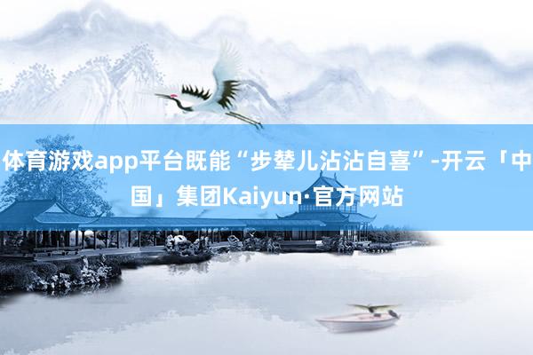 体育游戏app平台既能“步辇儿沾沾自喜”-开云「中国」集团Kaiyun·官方网站