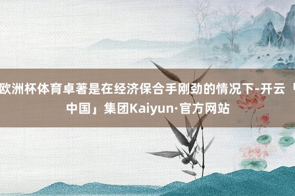 欧洲杯体育卓著是在经济保合手刚劲的情况下-开云「中国」集团Kaiyun·官方网站