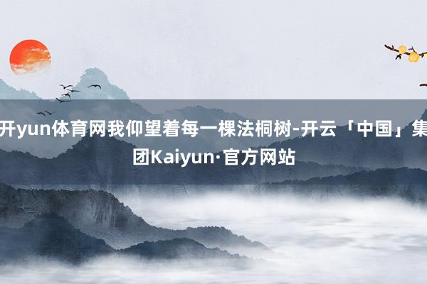 开yun体育网我仰望着每一棵法桐树-开云「中国」集团Kaiyun·官方网站
