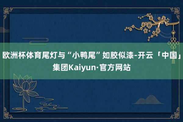 欧洲杯体育尾灯与“小鸭尾”如胶似漆-开云「中国」集团Kaiyun·官方网站