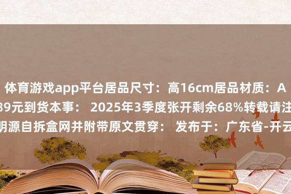 体育游戏app平台居品尺寸：高16cm居品材质：ABS、PVC官方售价：489元到货本事： 2025年3季度张开剩余68%转载请注明源自拆盒网并附带原文贯穿： 发布于：广东省-开云「中国」集团Kaiyun·官方网站