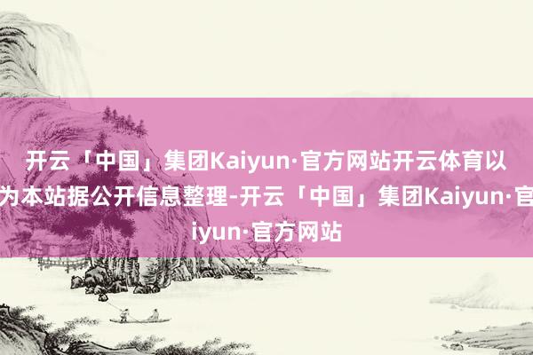 开云「中国」集团Kaiyun·官方网站开云体育以上内容为本站据公开信息整理-开云「中国」集团Kaiyun·官方网站