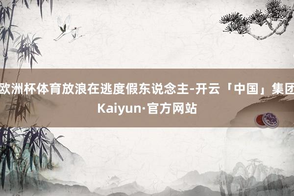 欧洲杯体育放浪在逃度假东说念主-开云「中国」集团Kaiyun·官方网站