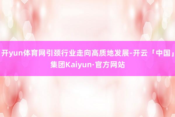开yun体育网引颈行业走向高质地发展-开云「中国」集团Kaiyun·官方网站