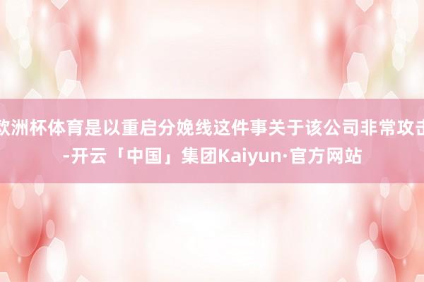 欧洲杯体育是以重启分娩线这件事关于该公司非常攻击-开云「中国」集团Kaiyun·官方网站
