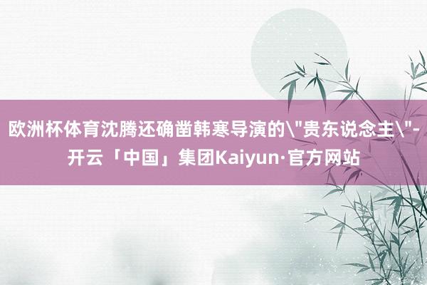 欧洲杯体育沈腾还确凿韩寒导演的