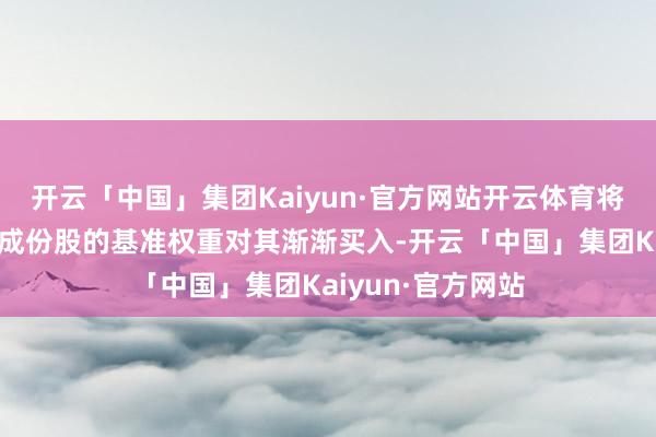 开云「中国」集团Kaiyun·官方网站开云体育将按照标的指数各成份股的基准权重对其渐渐买入-开云「中国」集团Kaiyun·官方网站