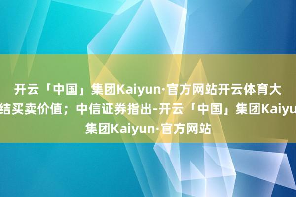 开云「中国」集团Kaiyun·官方网站开云体育大模子逐步完结买卖价值；中信证券指出-开云「中国」集团Kaiyun·官方网站