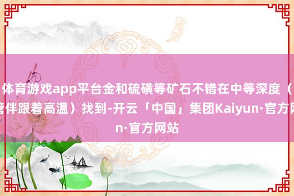 体育游戏app平台金和硫磺等矿石不错在中等深度（尽管伴跟着高温）找到-开云「中国」集团Kaiyun·官方网站