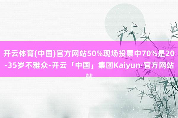 开云体育(中国)官方网站50%现场投票中70%是20-35岁不雅众-开云「中国」集团Kaiyun·官方网站